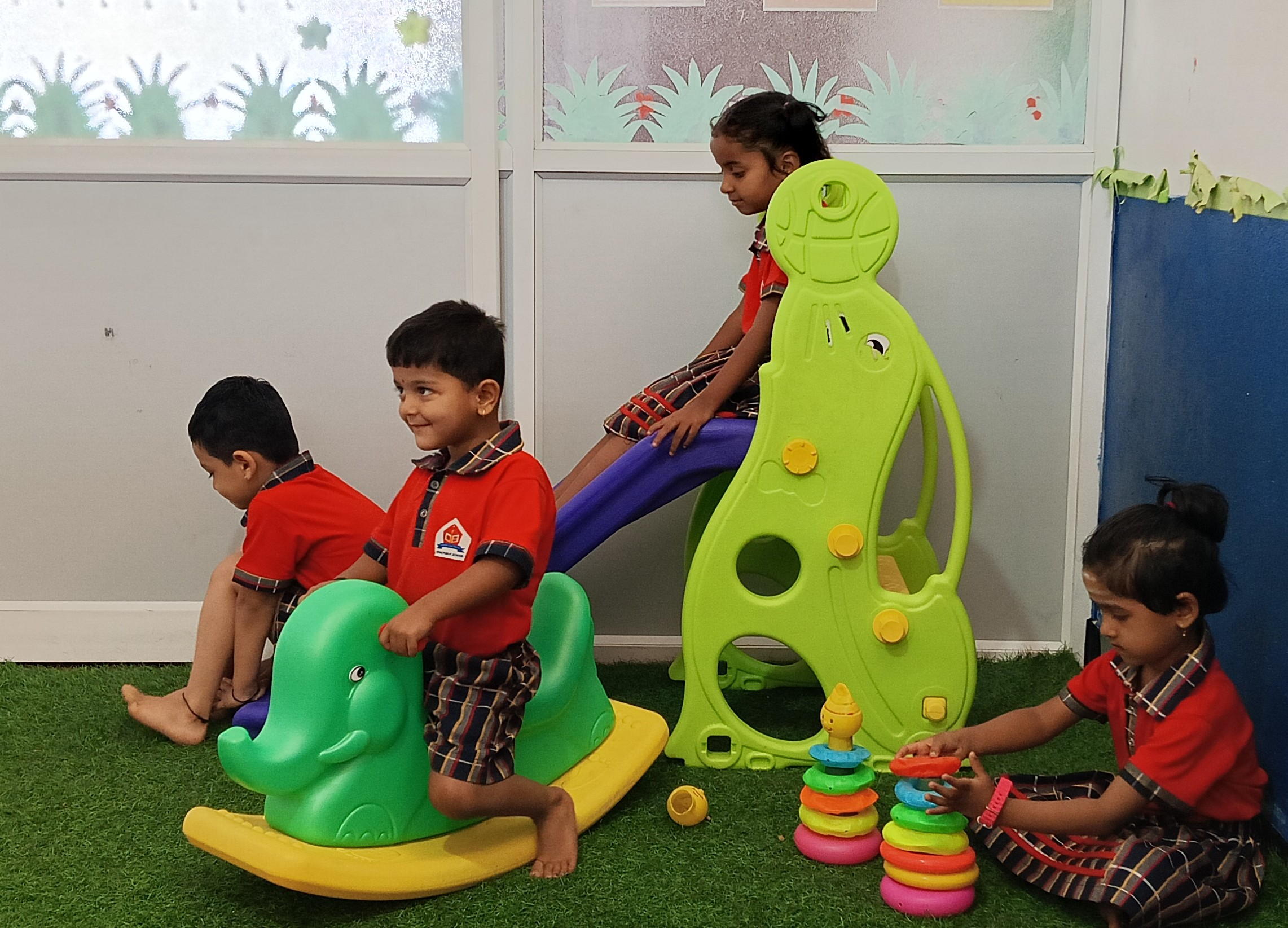 Happy school children